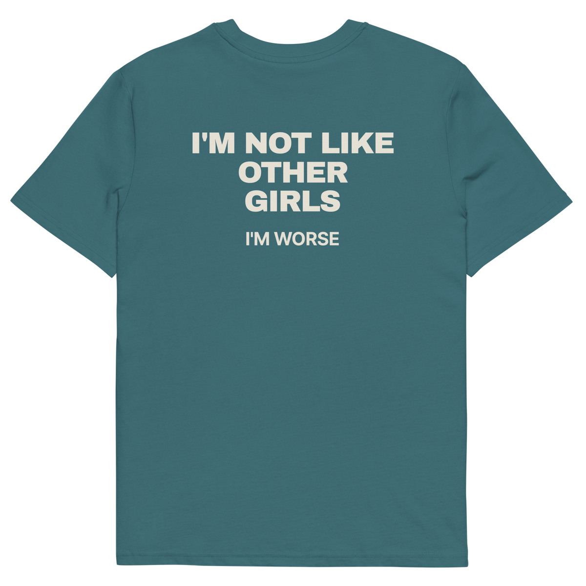 I’m Not Like Other Girls. I’m Worse T-shirt in stargazer, back print