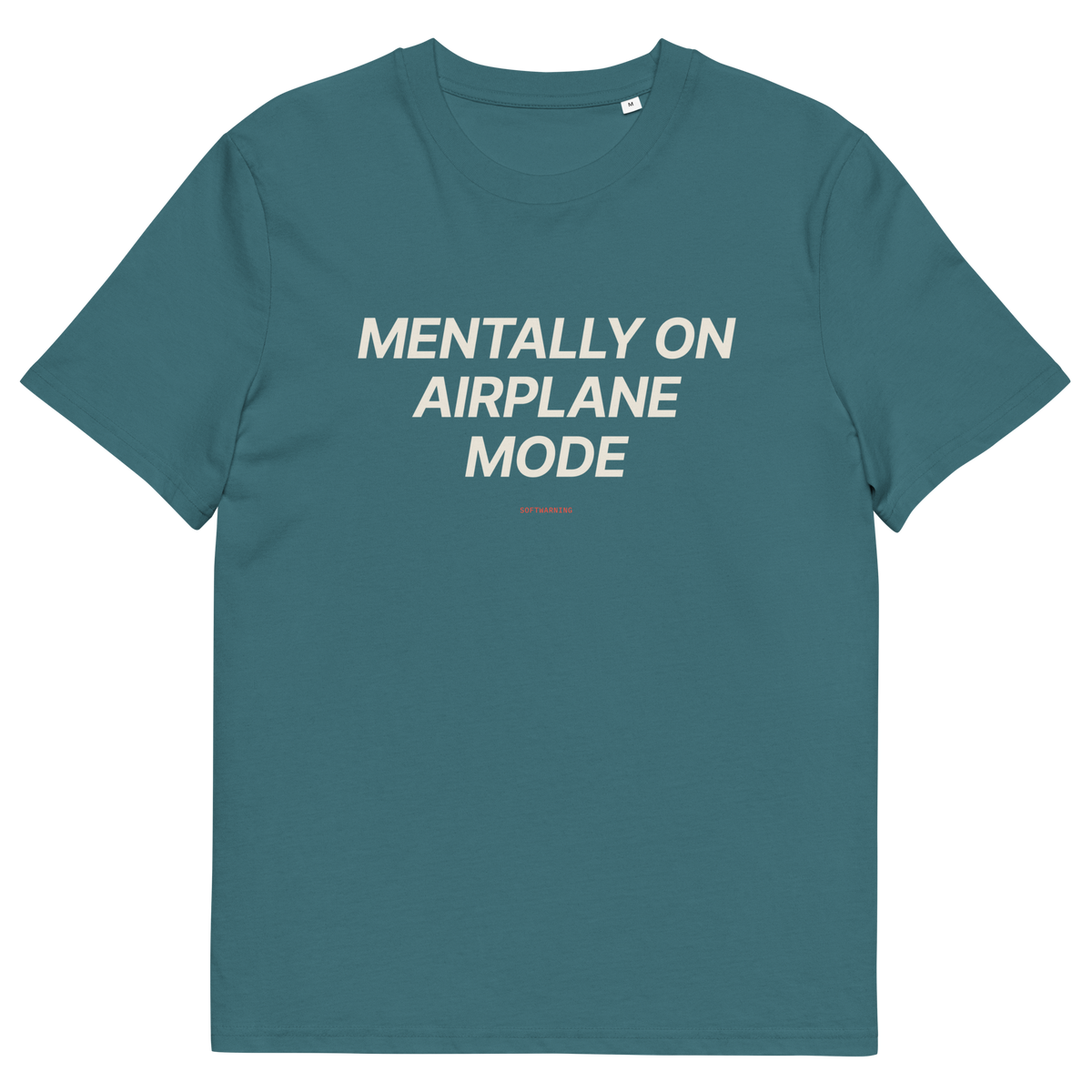 Stargazer product view of the Mentally on Airplane Mode T-shirt, front