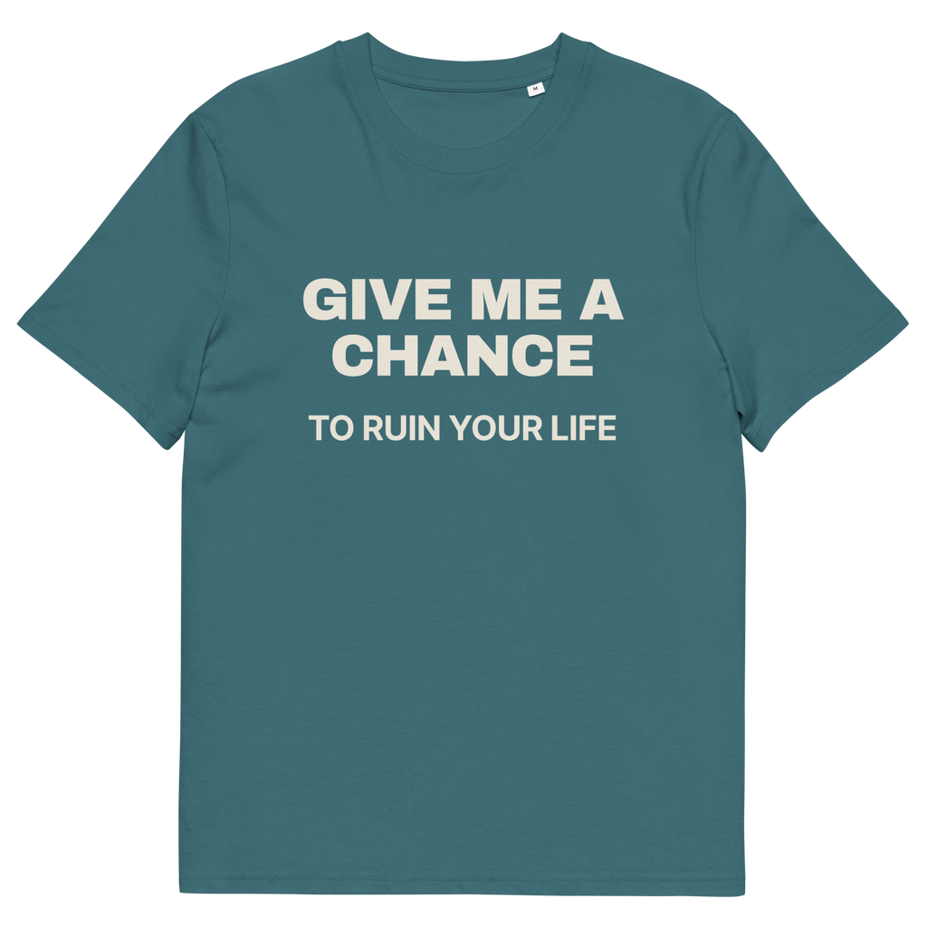 Stargazer product view of the Give Me a Chance to Ruin Your Life T-shirt, front