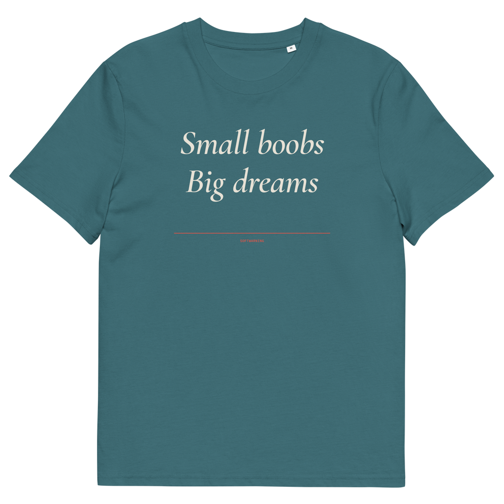 Small Boobs Big Dreams - Stargazer organic cotton T-shirt, front print