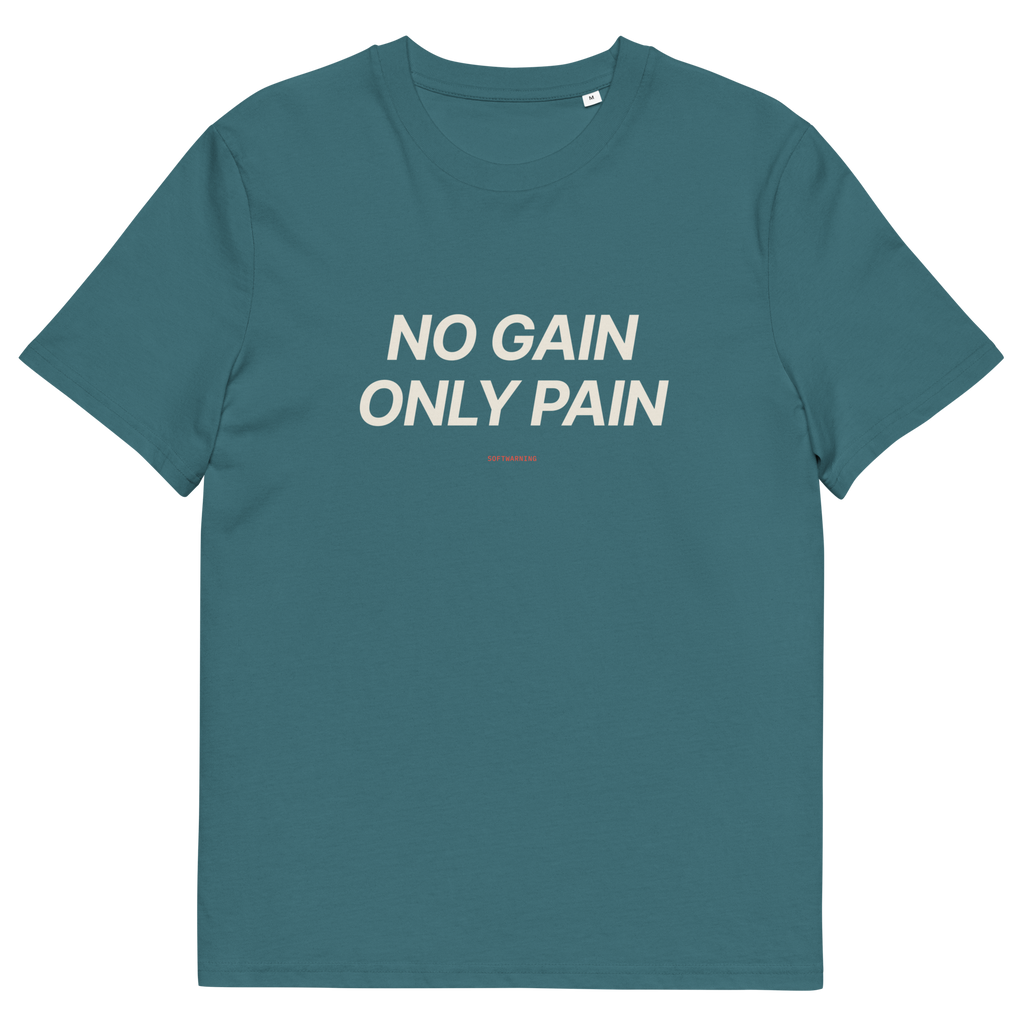 No Gain Only Pain - Stargazer organic cotton T-shirt, front print