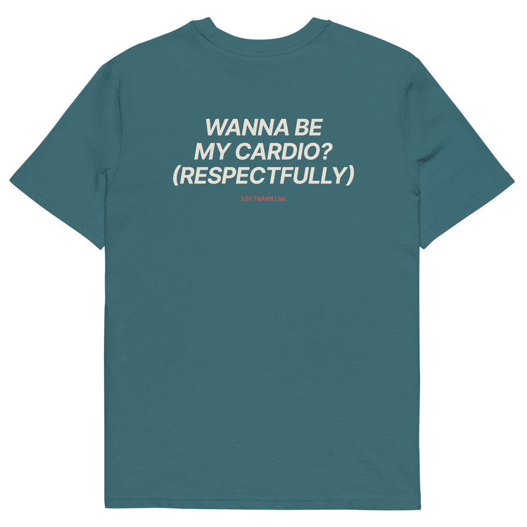 Stargazer product view of the Wanna Be My Cardio? (Respectfully) T-shirt, back
