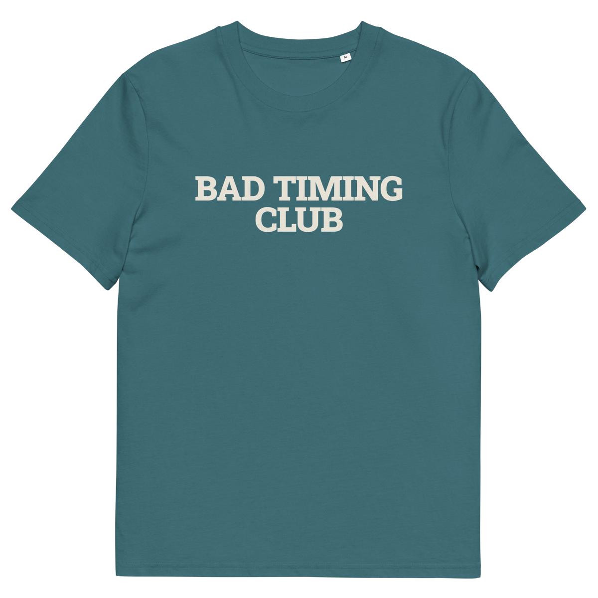 Stargazer product view of the Bad Timing Club T-shirt, front