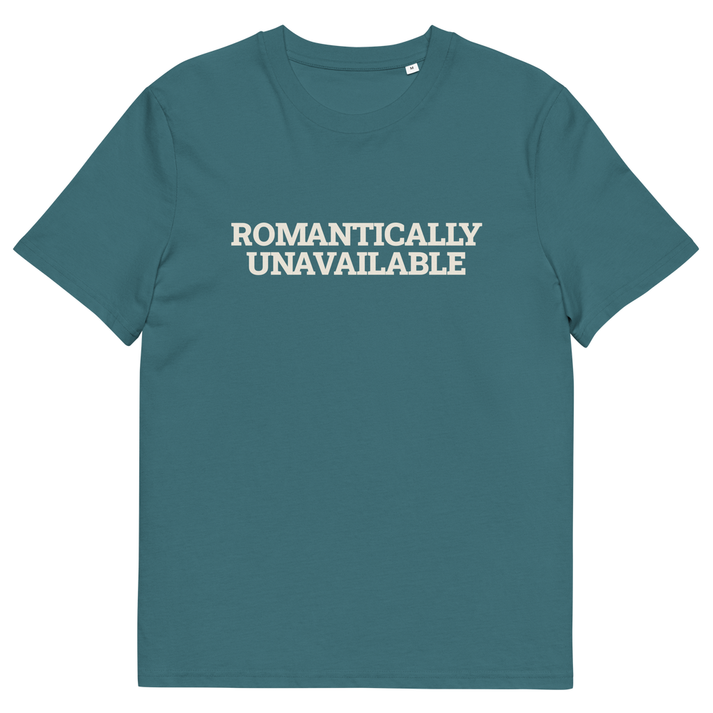 Stargazer product view of the Romantically Unavailable T-shirt, front