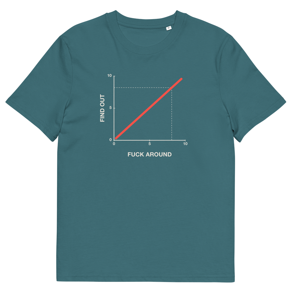 Stargazer product view of the Fuck Around. Find Out. T-shirt, front