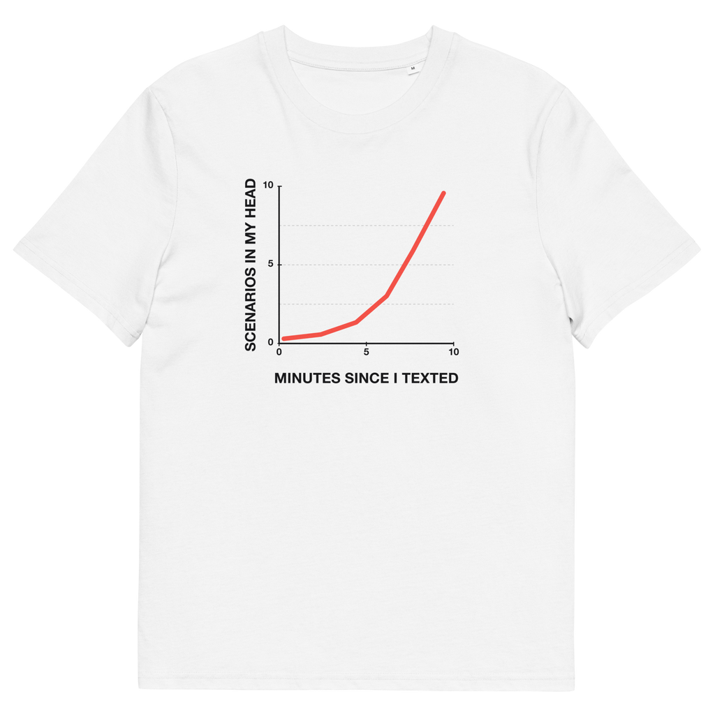 White product view of the Post-Text Analysis T-shirt, front