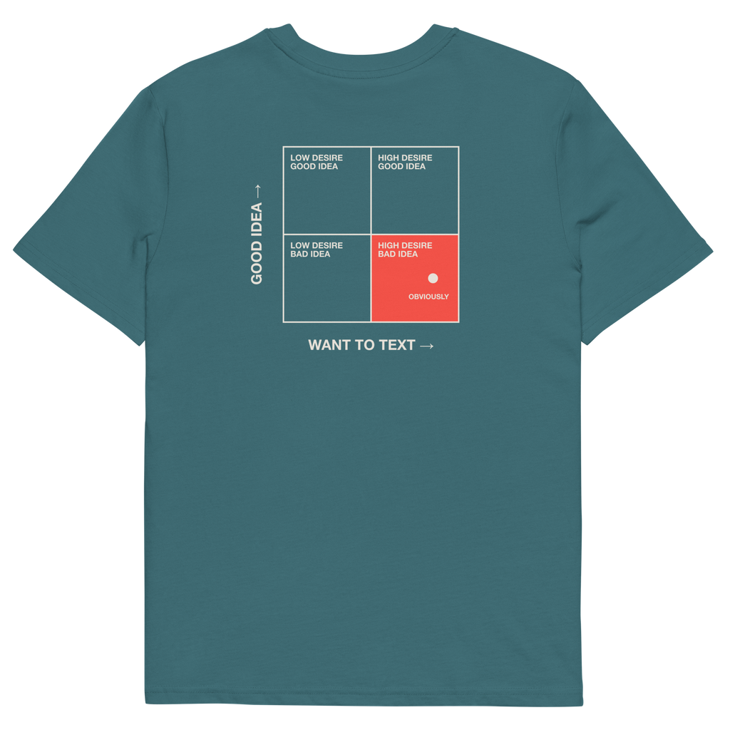Stargazer product view of the Should I Text Them? T-shirt, back